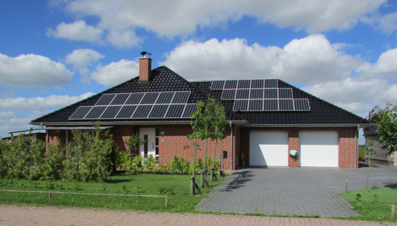 Huis met zonnepanelen