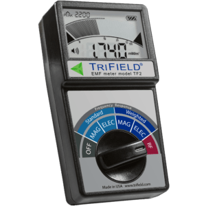 TriField stralingsmeter voor zowel hoogfrequente straling als laagfrequente straling. (EMF meter)