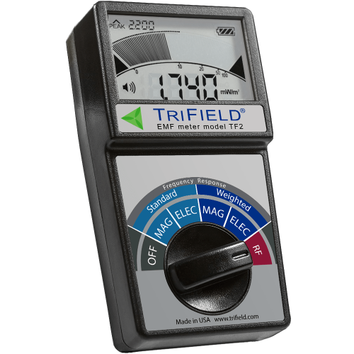 TriField stralingsmeter voor zowel hoogfrequente straling als laagfrequente straling. (EMF meter)