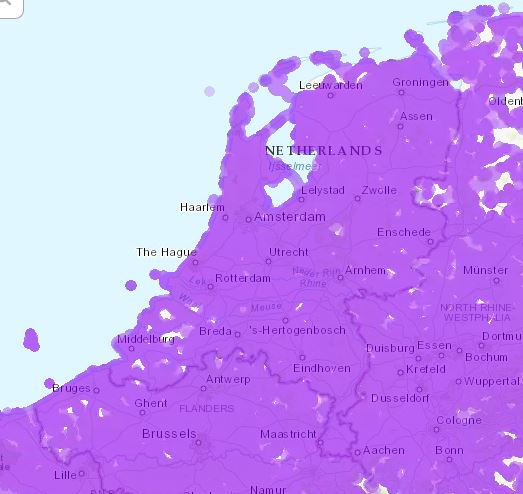 NPERF kaart 5G dekking