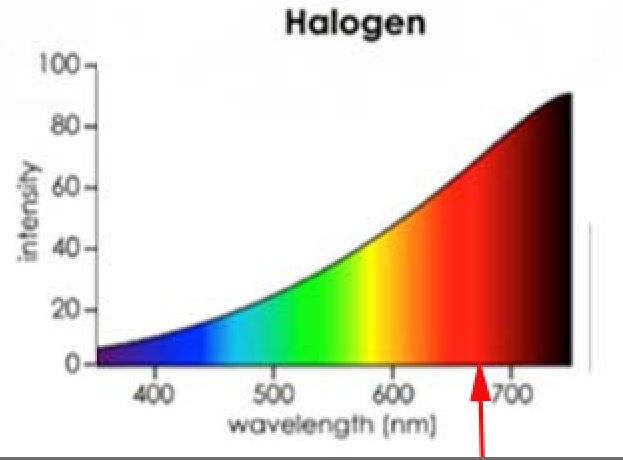Lichtspectrum halogeen